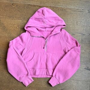 Pink Lululemon Scuba Half Zip Hoodie XS/S